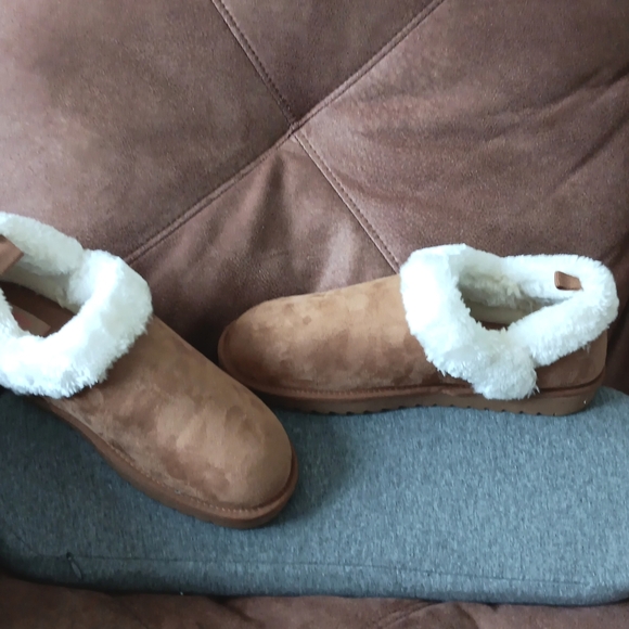 Jessica Cline Faux Suede And Fur Lined Shoes 10W Never Worn - Picture 4 of 4